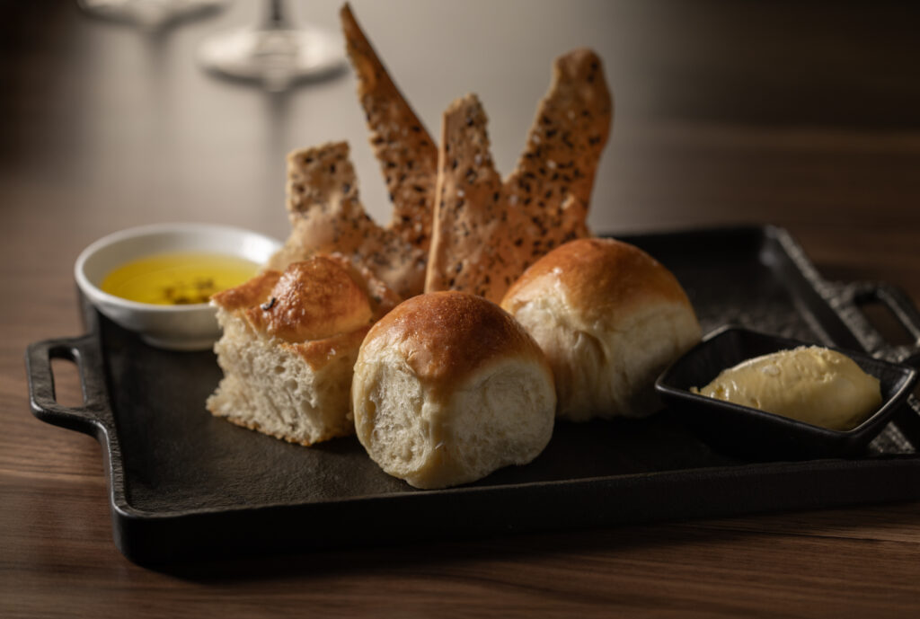 Housemade bread and butter served fresh at Katerina Restaurant in San Antonio